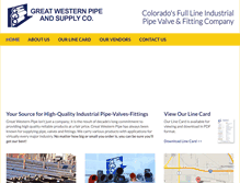 Tablet Screenshot of greatwesternpipe.com